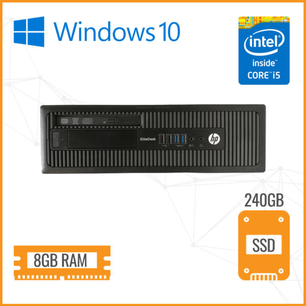 HP 800 G1 i5-8GB RAM-240GB SSD-Windows 10 Home